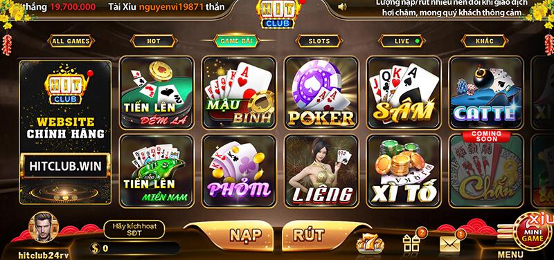 Nhiều thể loại game bài cực chất hiện nay